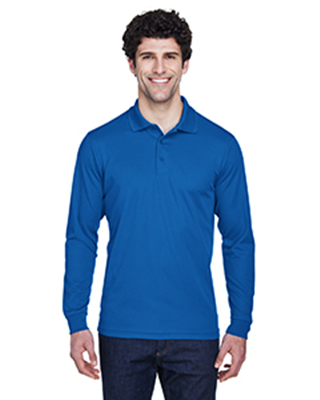 CORE 365 Mens Pinnacle Performance Long Sleeve Pique Polo